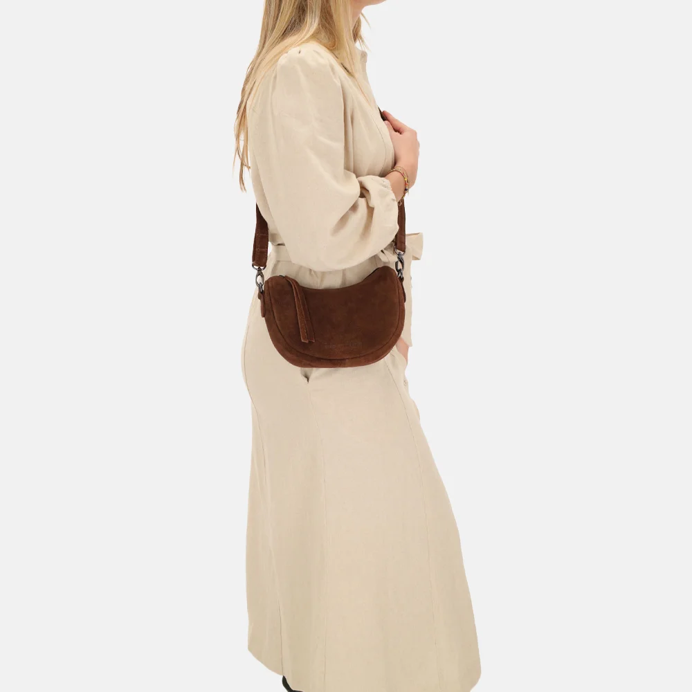 Hide & Stitches Brazos crossbody tas S donkerbruin bij Duifhuizen
