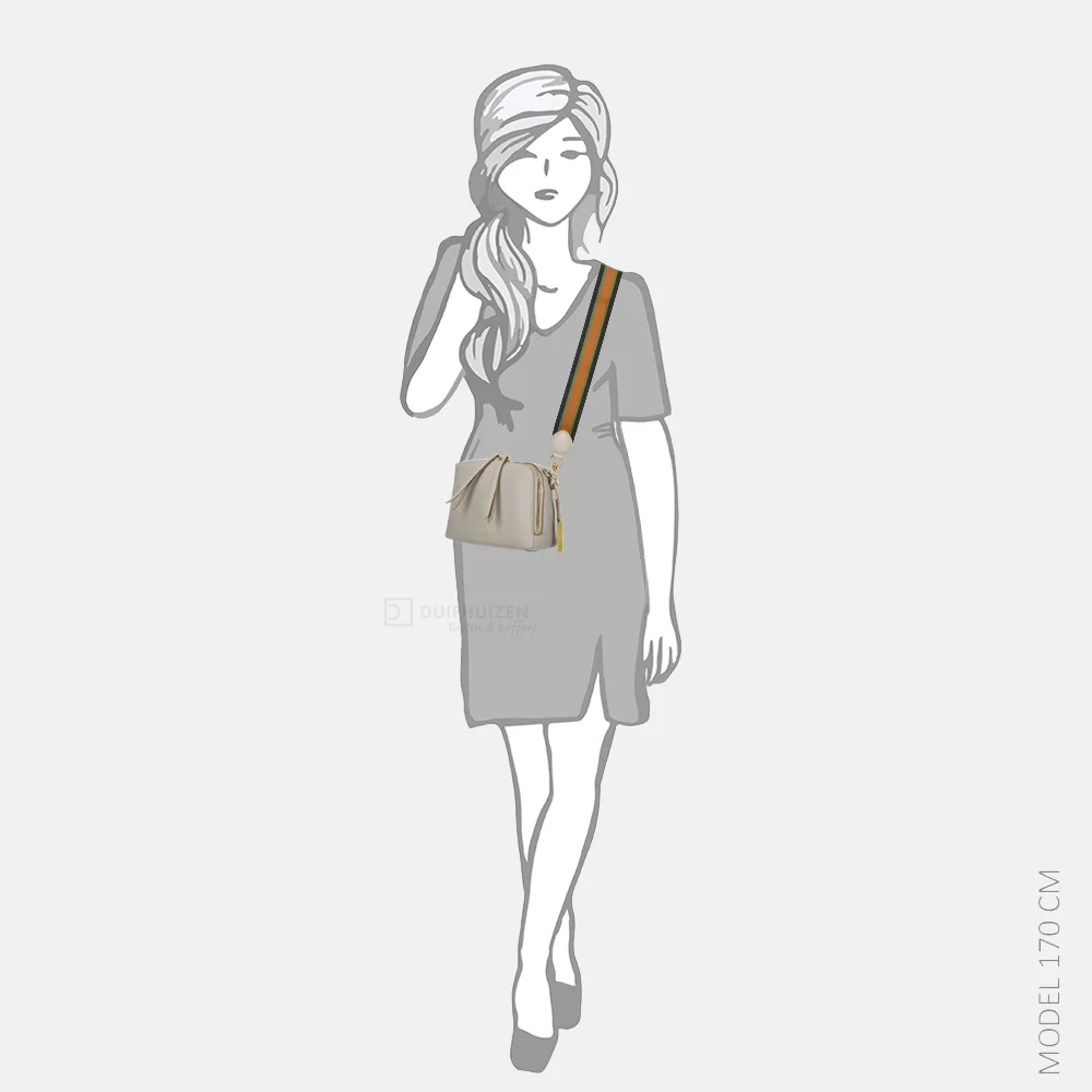 Smaak Amsterdam Blake crossbody tas taupe bij Duifhuizen