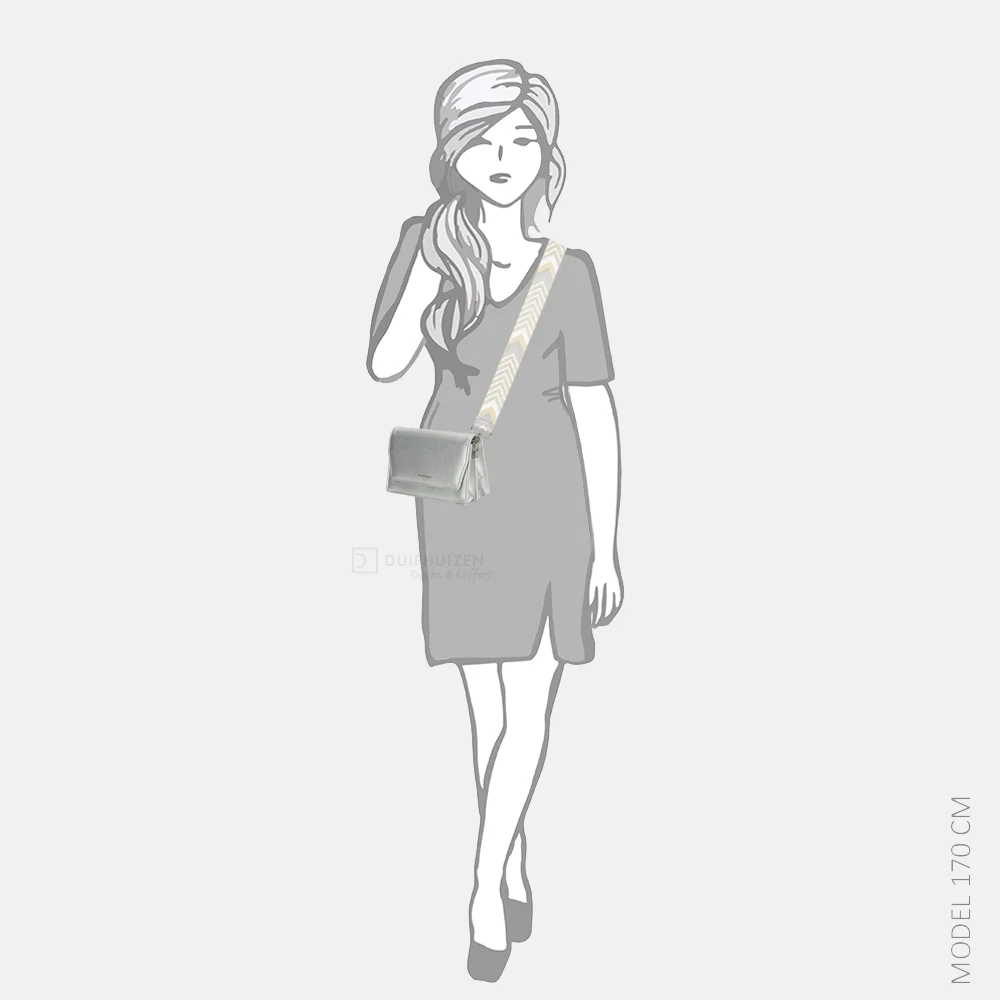 Flora & Co crossbody tas argent bij Duifhuizen