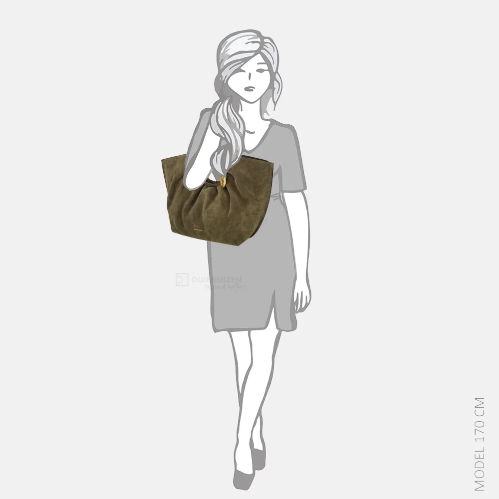Michael Kors Indie cinch tote shopper L loden bij Duifhuizen