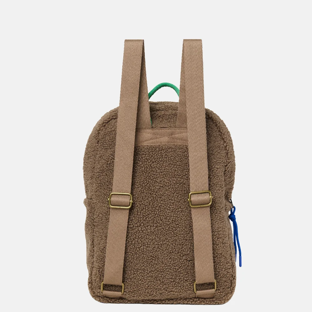 Studio Noos Teddy midi kinderrugzak brown/burgundy bij Duifhuizen