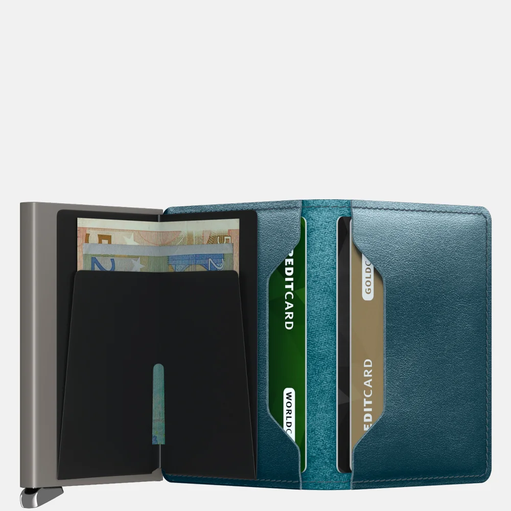 Secrid Slimwallet Inox Dusk pasjeshouder dusk teal bij Duifhuizen