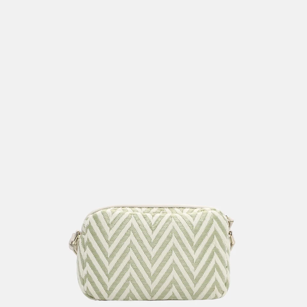 Emily & Noah Raffia crossbody tas pistachio bij Duifhuizen