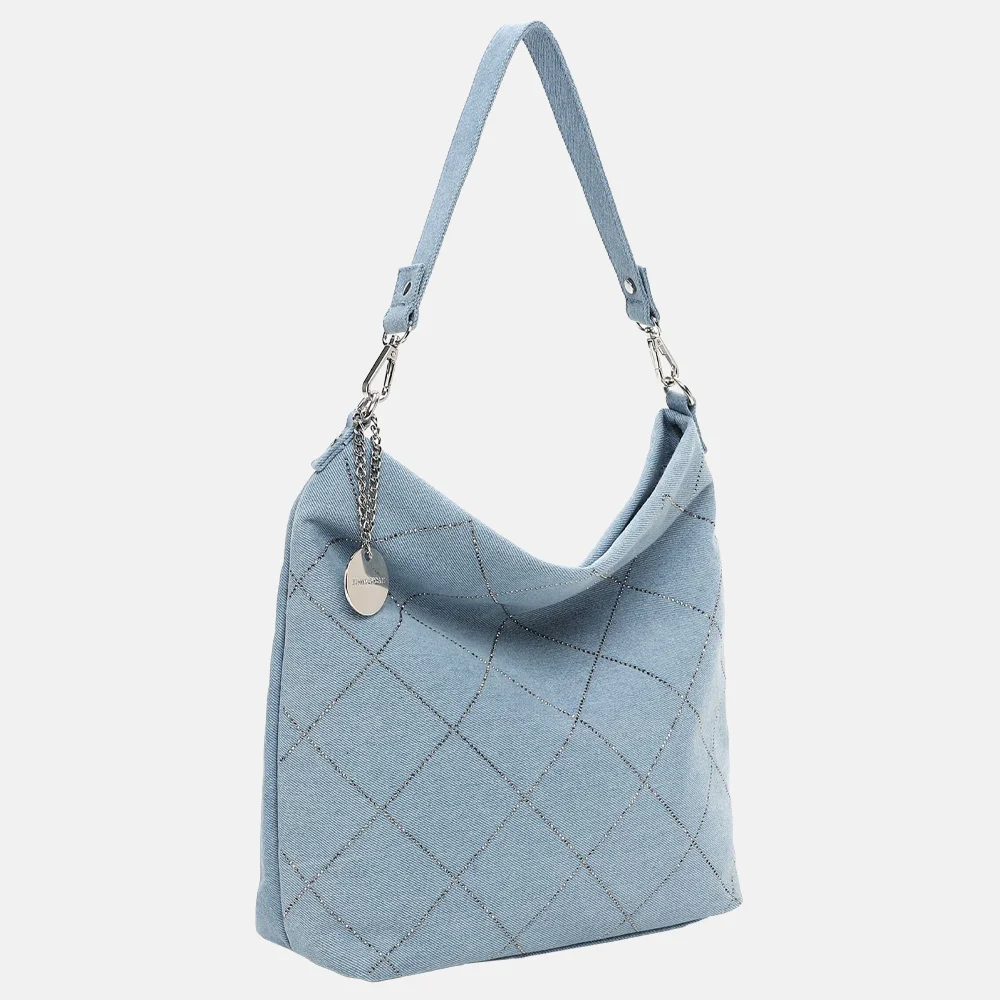 Emily & Noah Juliane buideltas denim strass light blue bij Duifhuizen