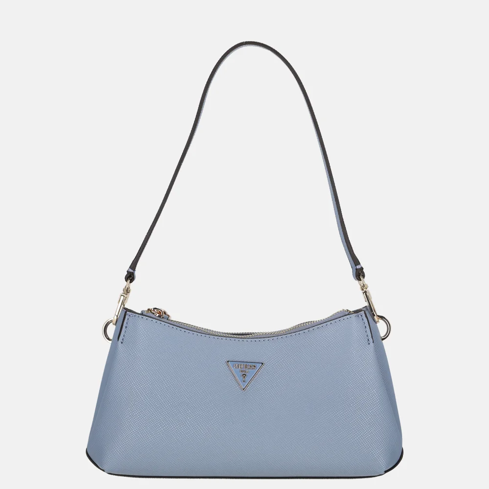 Guess Noelle II schoudertas mini grey blue bij Duifhuizen