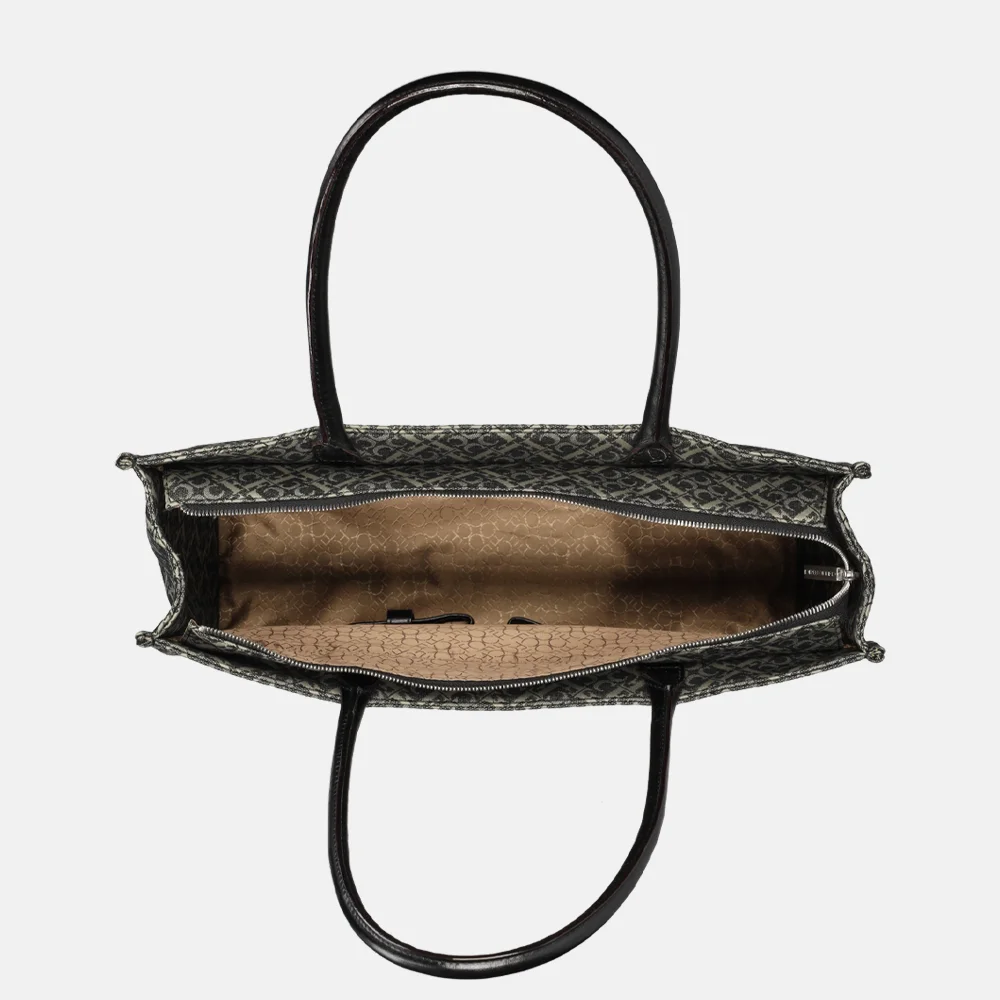 Claudio Ferrici logo shopper L black  bij Duifhuizen