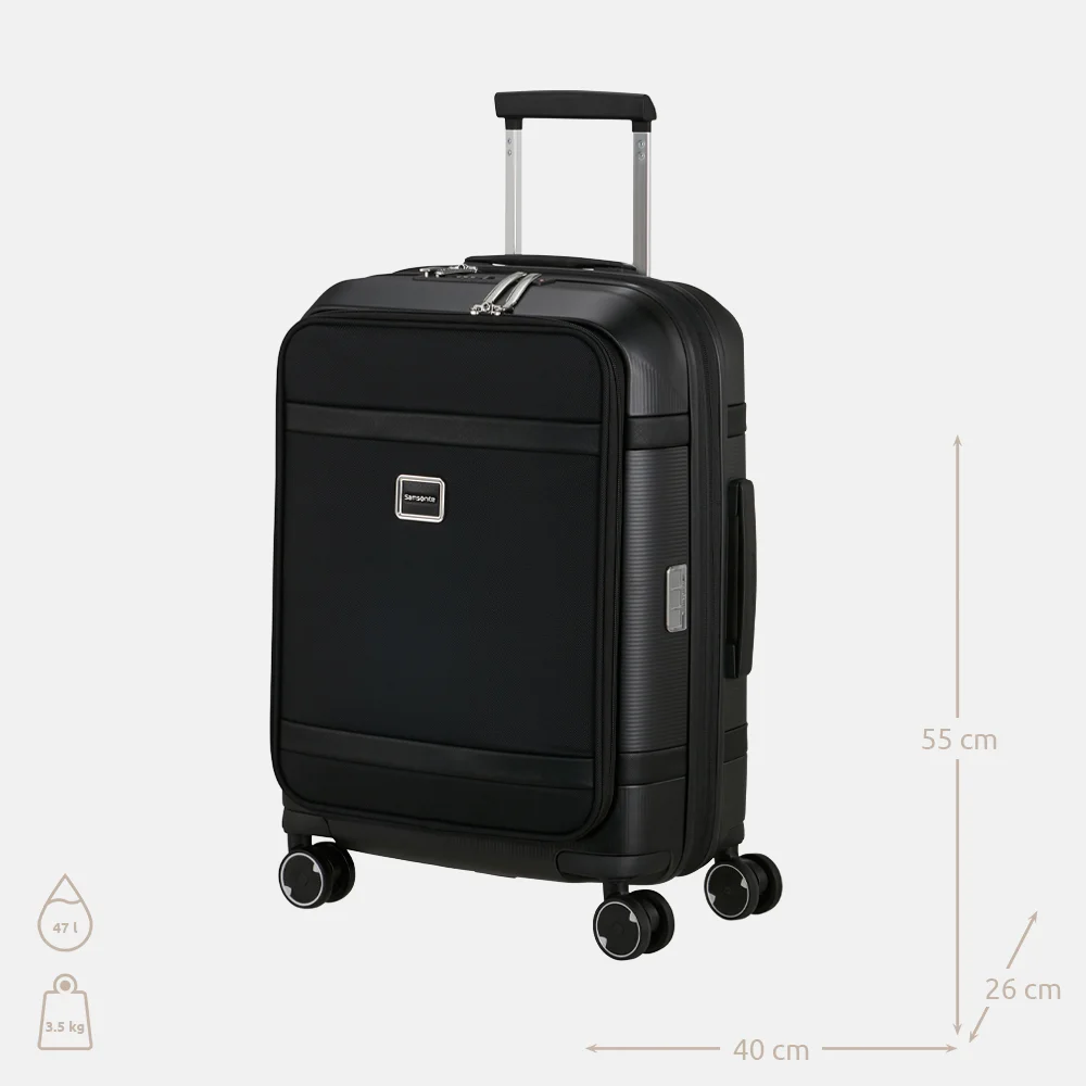 Samsonite Image spinner handbagage koffer expendable 55 cm black bij Duifhuizen