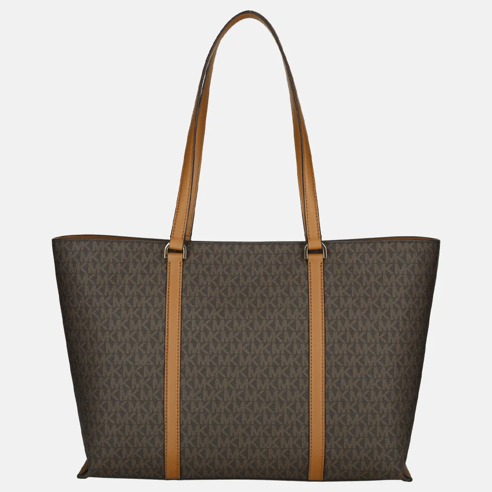 Michael Kors Temple shopper brown/acorn bij Duifhuizen