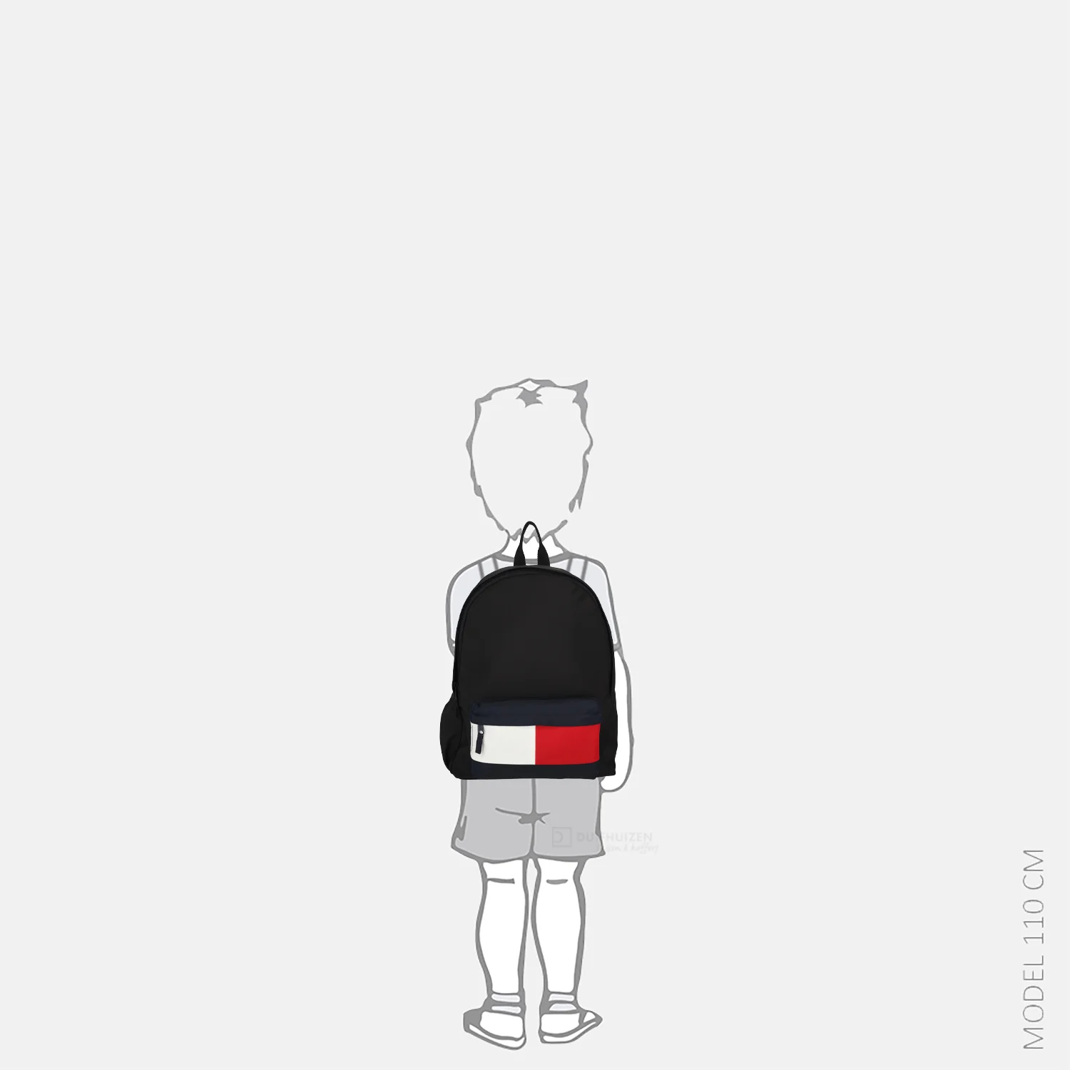 Tommy Hilfiger Essential flag kinderrugzak black bij Duifhuizen