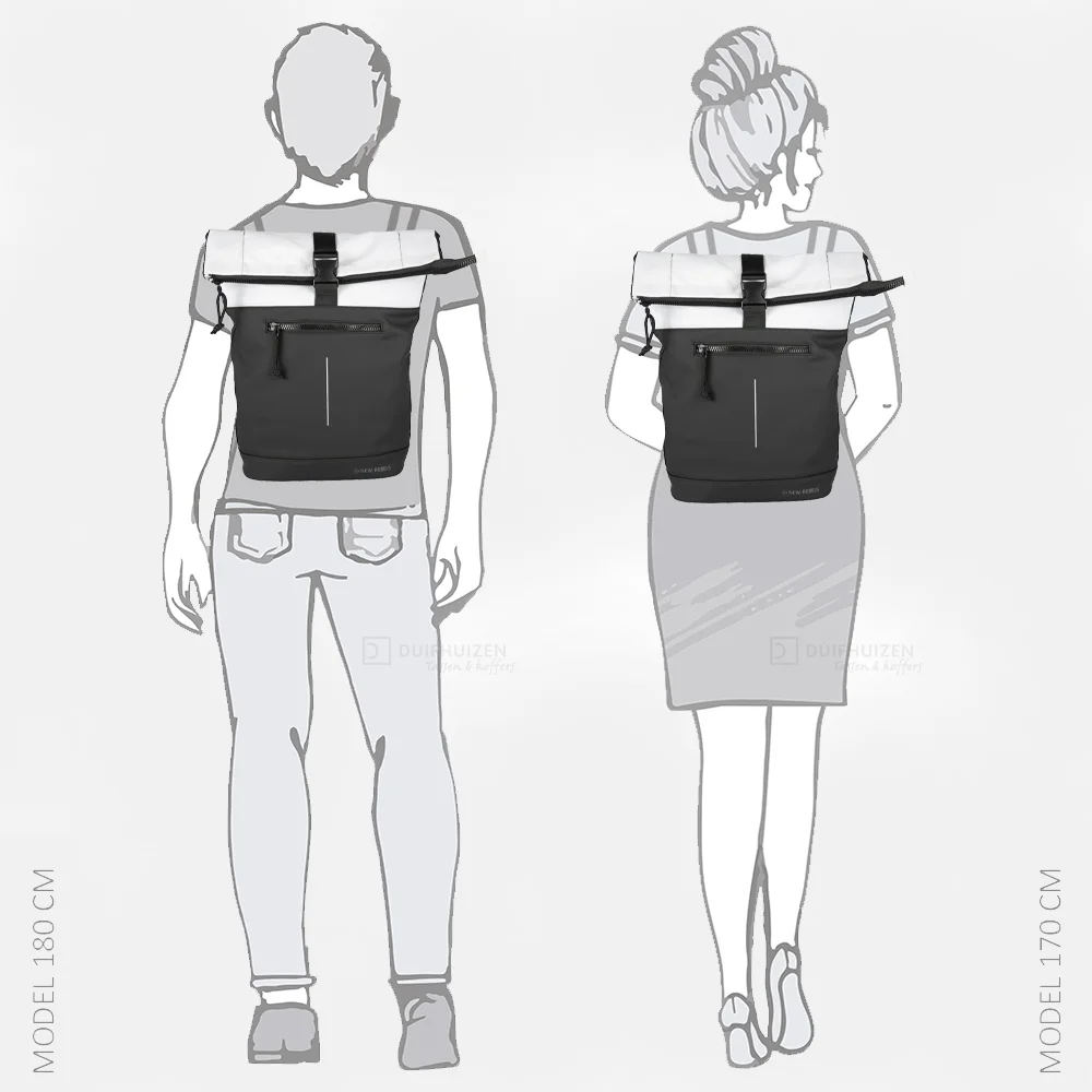 New Rebels Backham laptoprugzak 15 inch L black bij Duifhuizen