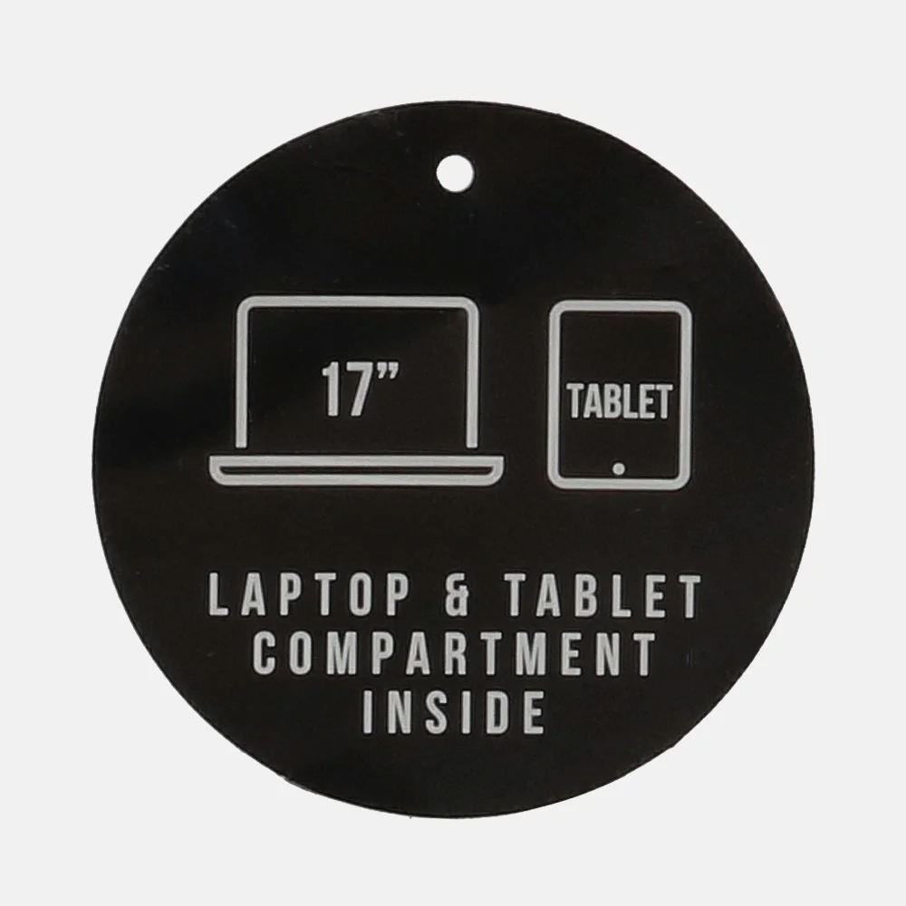 Enrico Benetti Northem laptoptas 17 inch zwart bij Duifhuizen