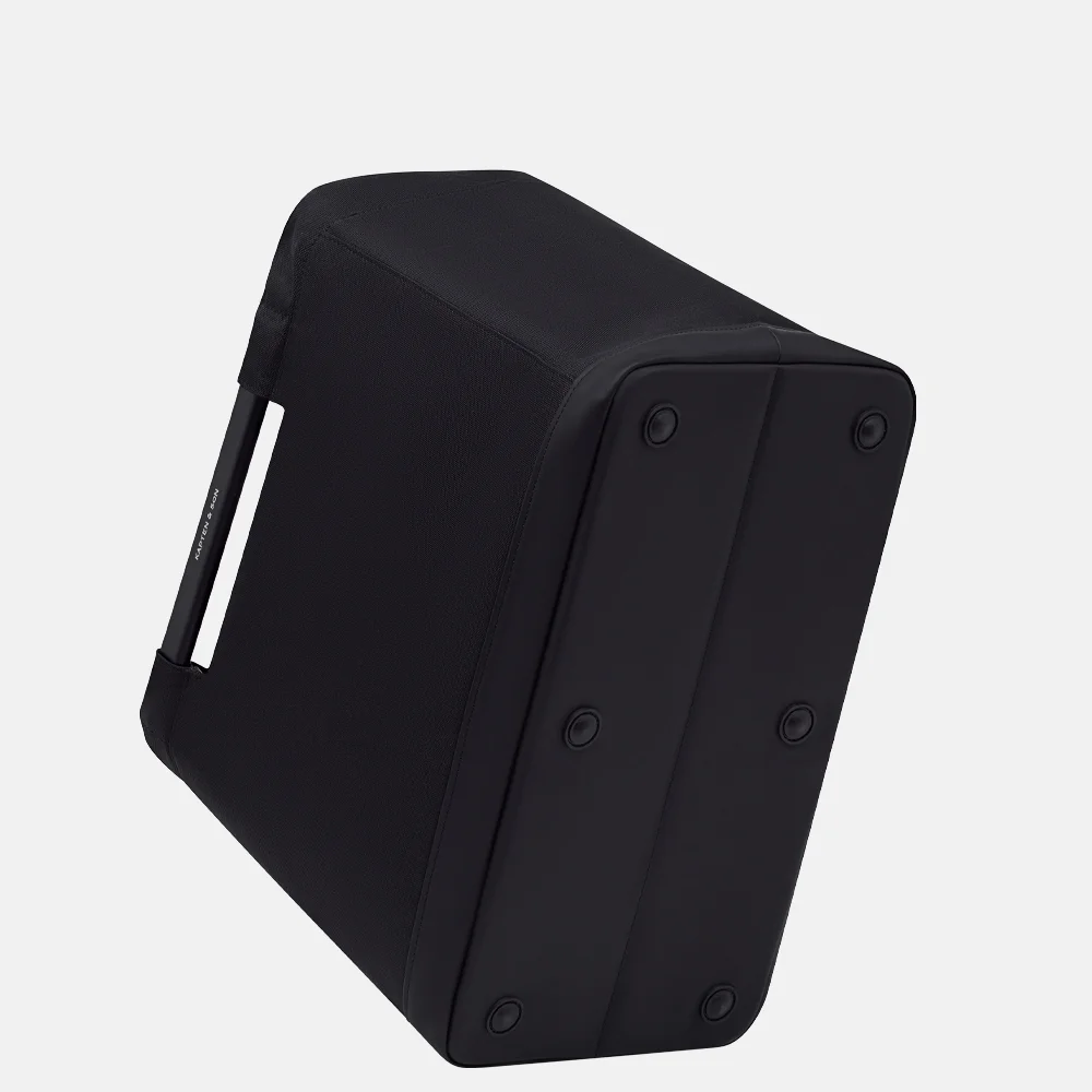 Kapten & Son Vaasa boodschappentas all black bij Duifhuizen