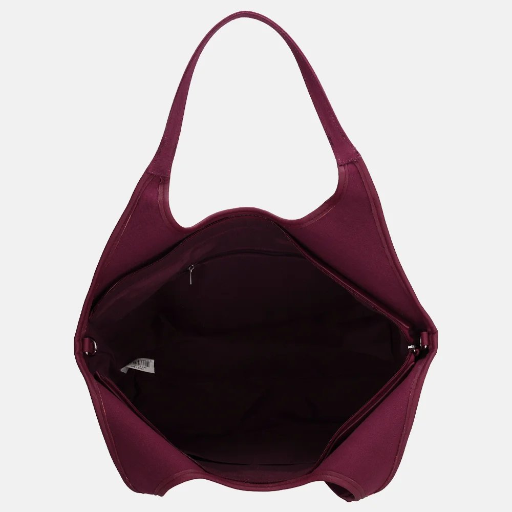 Zebra Trends Mira shopper streep bordeaux rood bij Duifhuizen