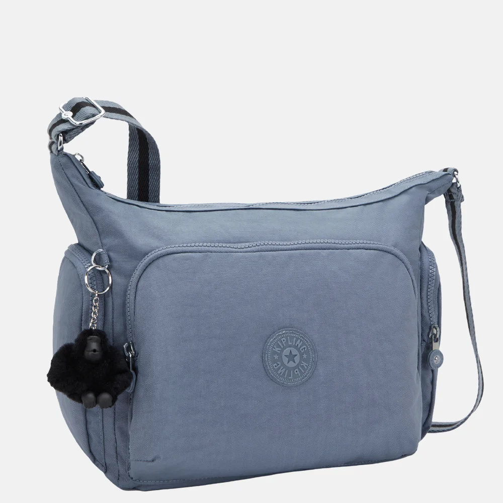 Kipling Gabb schoudertas blue stone bij Duifhuizen