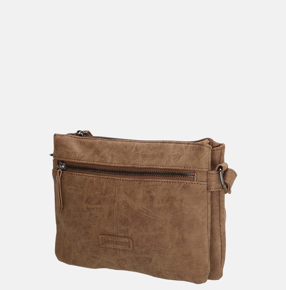 Enrico Benetti Nouméa crossbody tas camel bij Duifhuizen