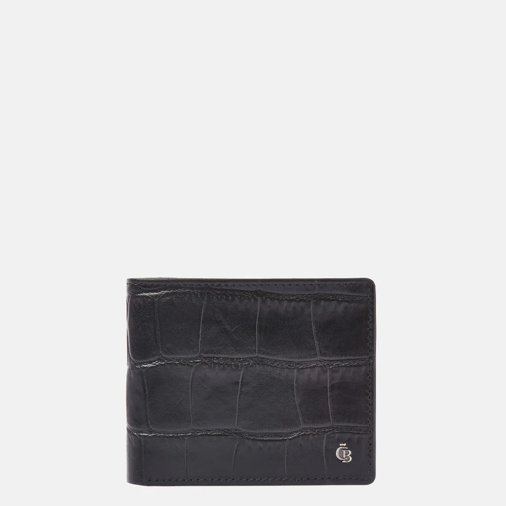 Castelijn en Beerens billfold portemonnee croco black bij Duifhuizen