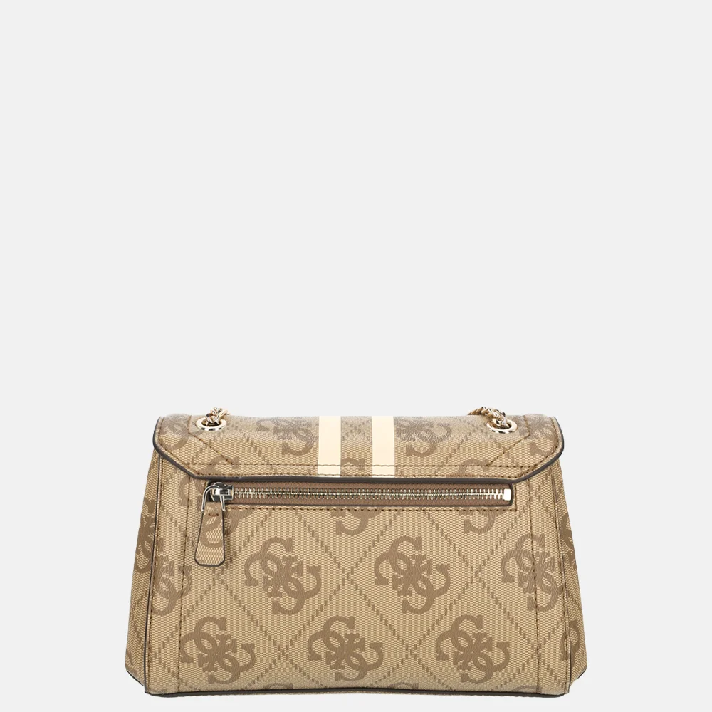 Guess Noelle II crossbody tas latte logo bij Duifhuizen