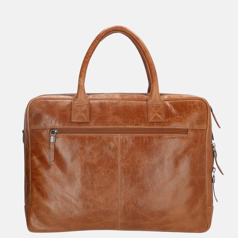 Micmacbags Porto laptoptas 15 inch brown bij Duifhuizen