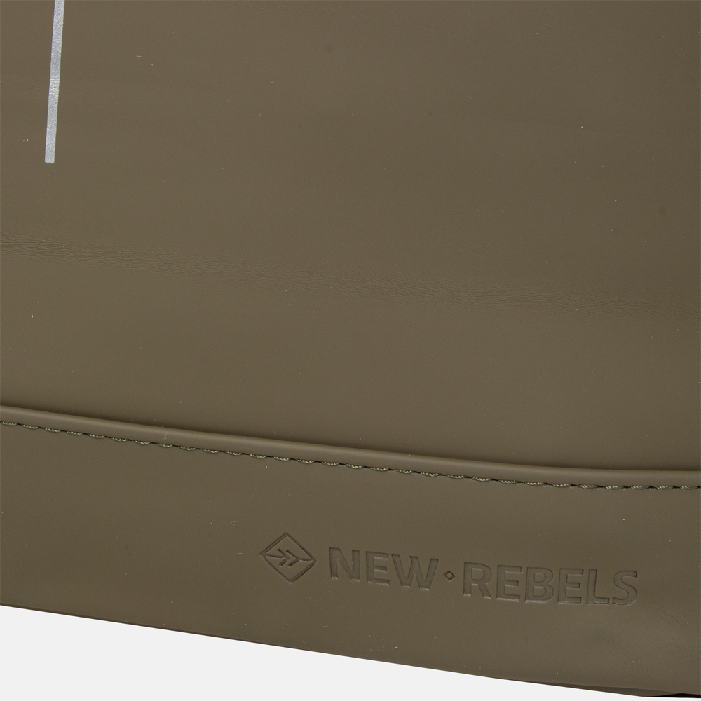 New Rebels Mart laptop rugzak 15 inch olive bij Duifhuizen