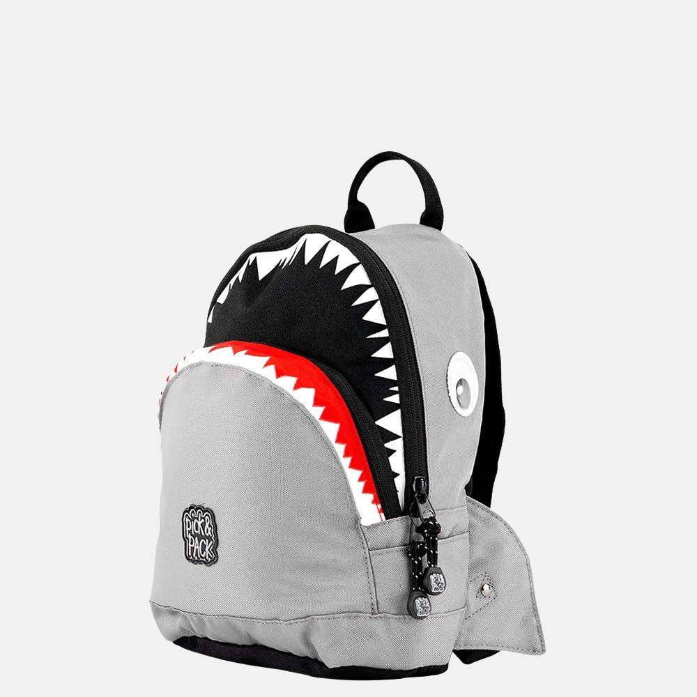 Pick & Pack Shark kinderrugzak S grey bij Duifhuizen