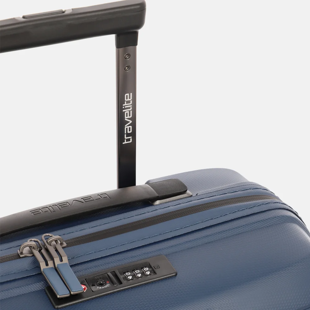 Travelite handbagage koffer 55 cm blue bij Duifhuizen