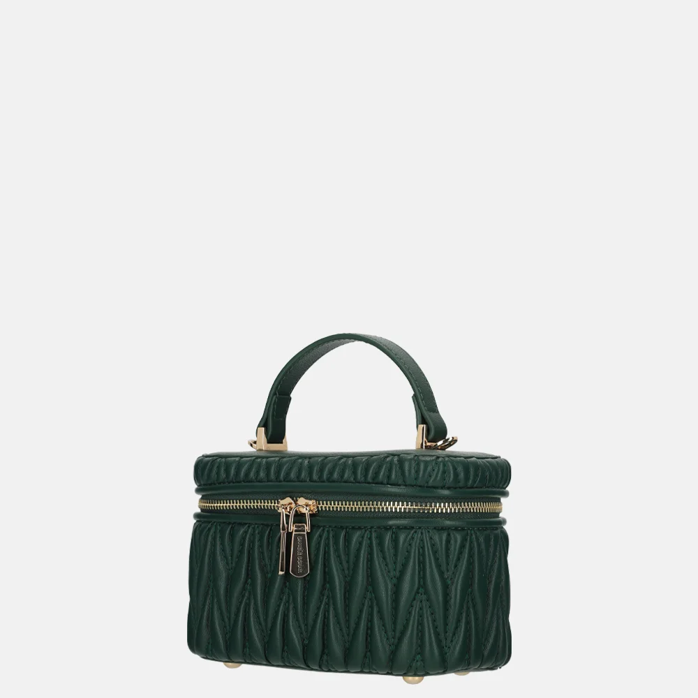 Daniele Donati Tonnetje smocked handtas dark green bij Duifhuizen