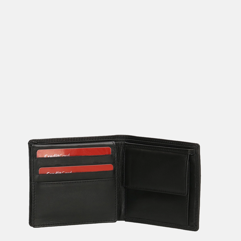 Gio Gini billfold black bij Duifhuizen