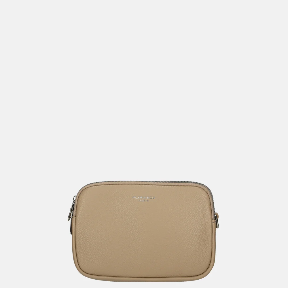 Flora & Co crossbody tas beige bij Duifhuizen