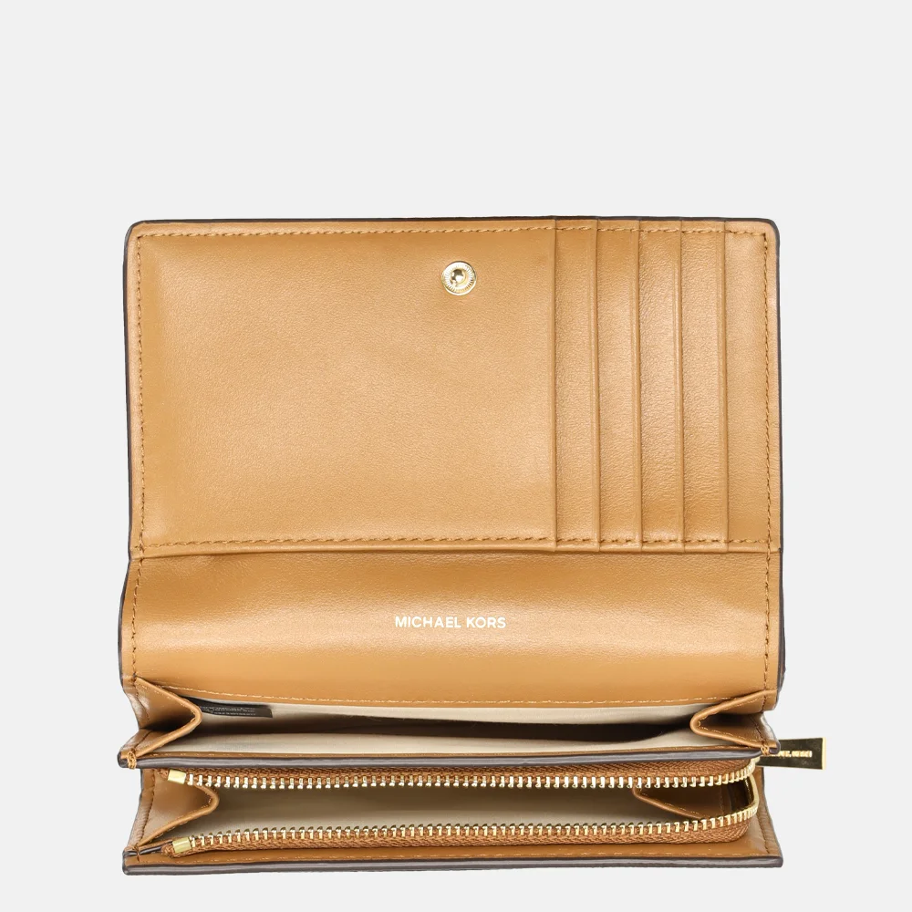 Michael Kors Jetset portemonnee medium brown/acorn bij Duifhuizen