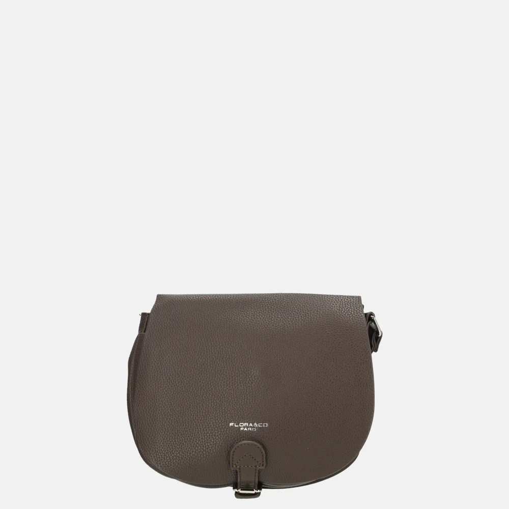Flora & Co crossbody tas chocolat bij Duifhuizen