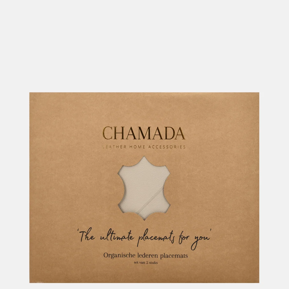 Chamada leren placemats organisch effen (2 stuks) beige bij Duifhuizen