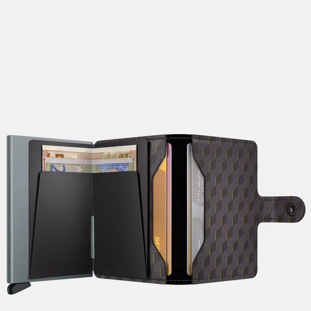 Secrid Miniwallet pasjeshouder optical grey yellow bij Duifhuizen