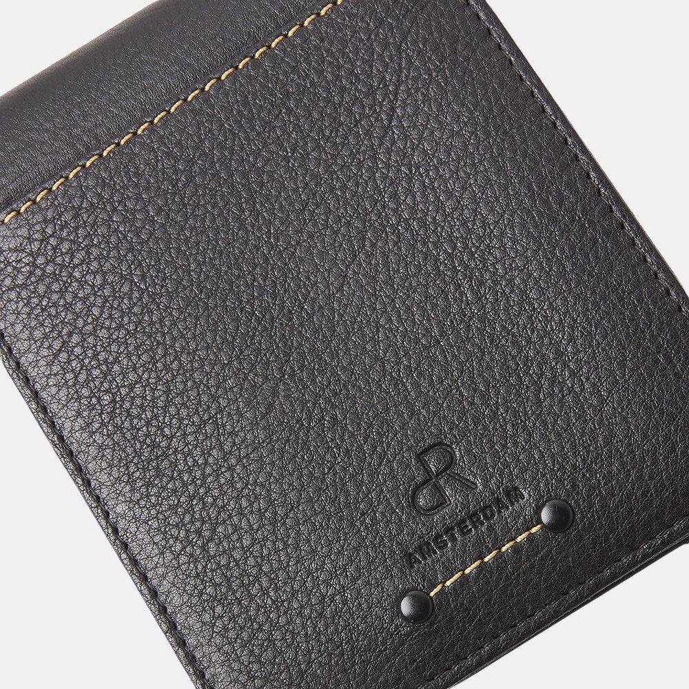 dR Amsterdam billfold black bij Duifhuizen