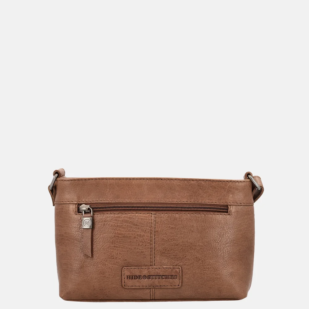 Hide & Stitches Inspired crossbody tas bruin bij Duifhuizen