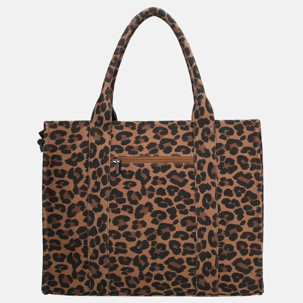 Charm London handtas met laptopvak luipaard bij Duifhuizen