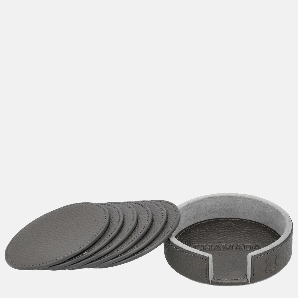 Chamada leren ronde onderzetters effen gun bij Duifhuizen