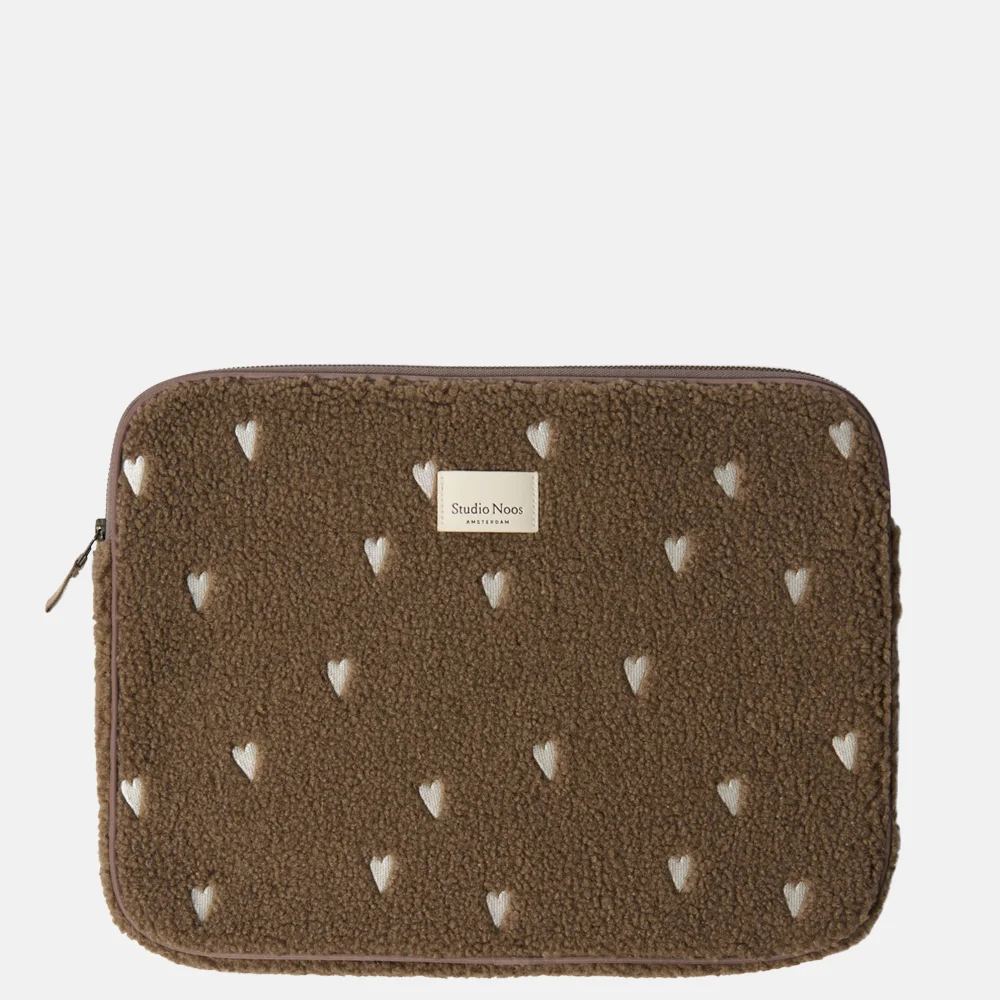 Studio Noos teddy laptophoes 15 inch brown