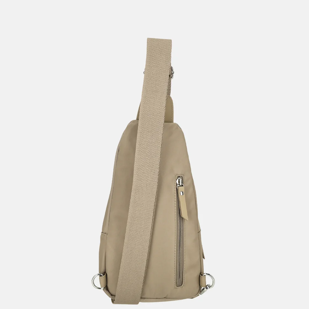 Enrico Benetti Caroline crossbody tas taupe bij Duifhuizen