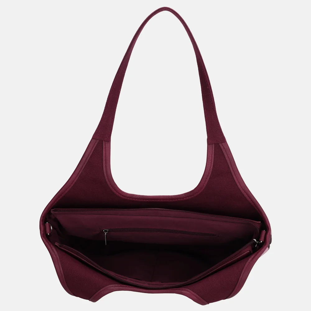 Zebra Trends Mira shopper streep M bordeaux rood bij Duifhuizen