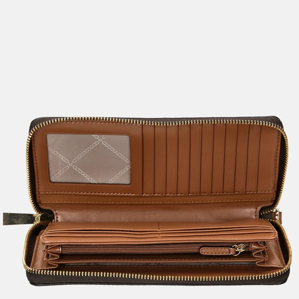 Michael Kors Jet Set ritsportemonnee brown  bij Duifhuizen