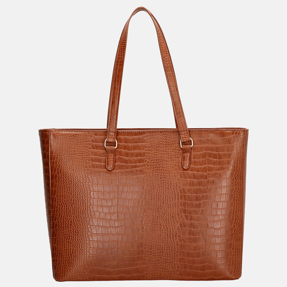 Charm London Midwood shopper 15.6 inch cognac bij Duifhuizen