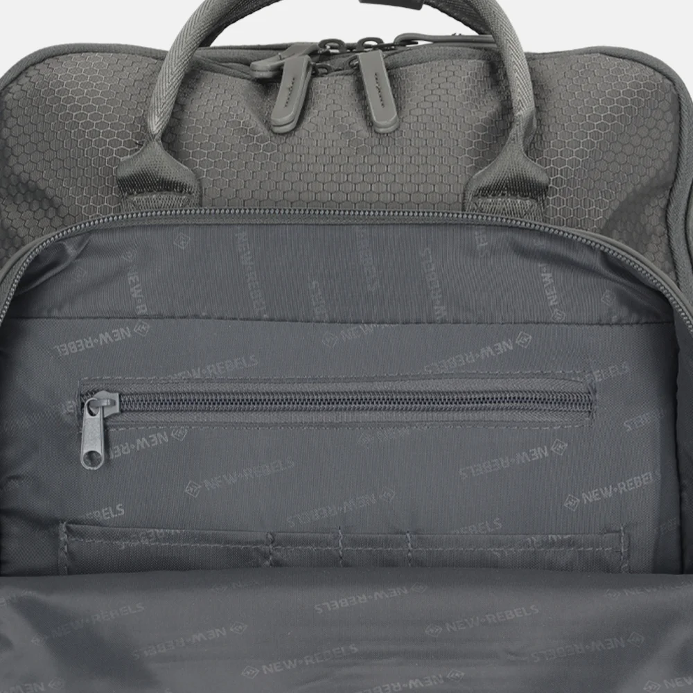New Rebels Trondheim rugzak 15 inch antracite bij Duifhuizen