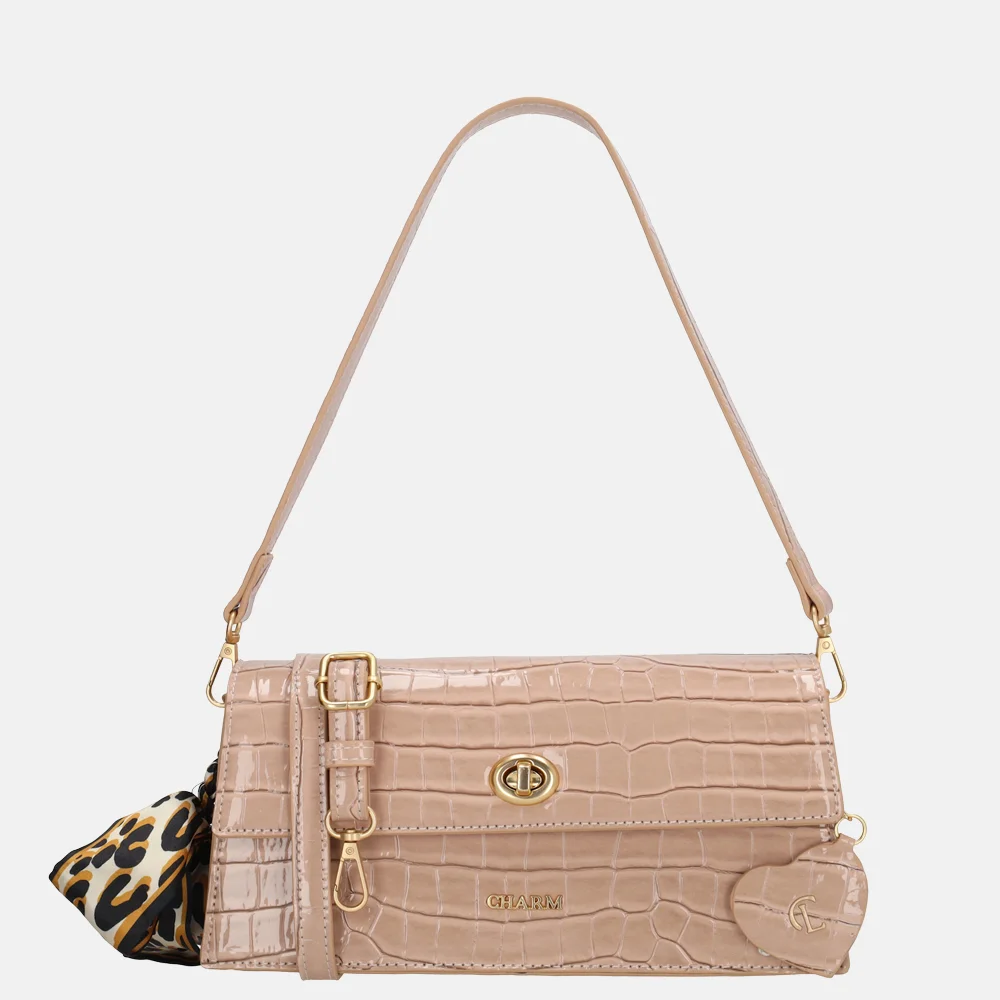 Charm London Knightsbridge schoudertas oudroze bij Duifhuizen