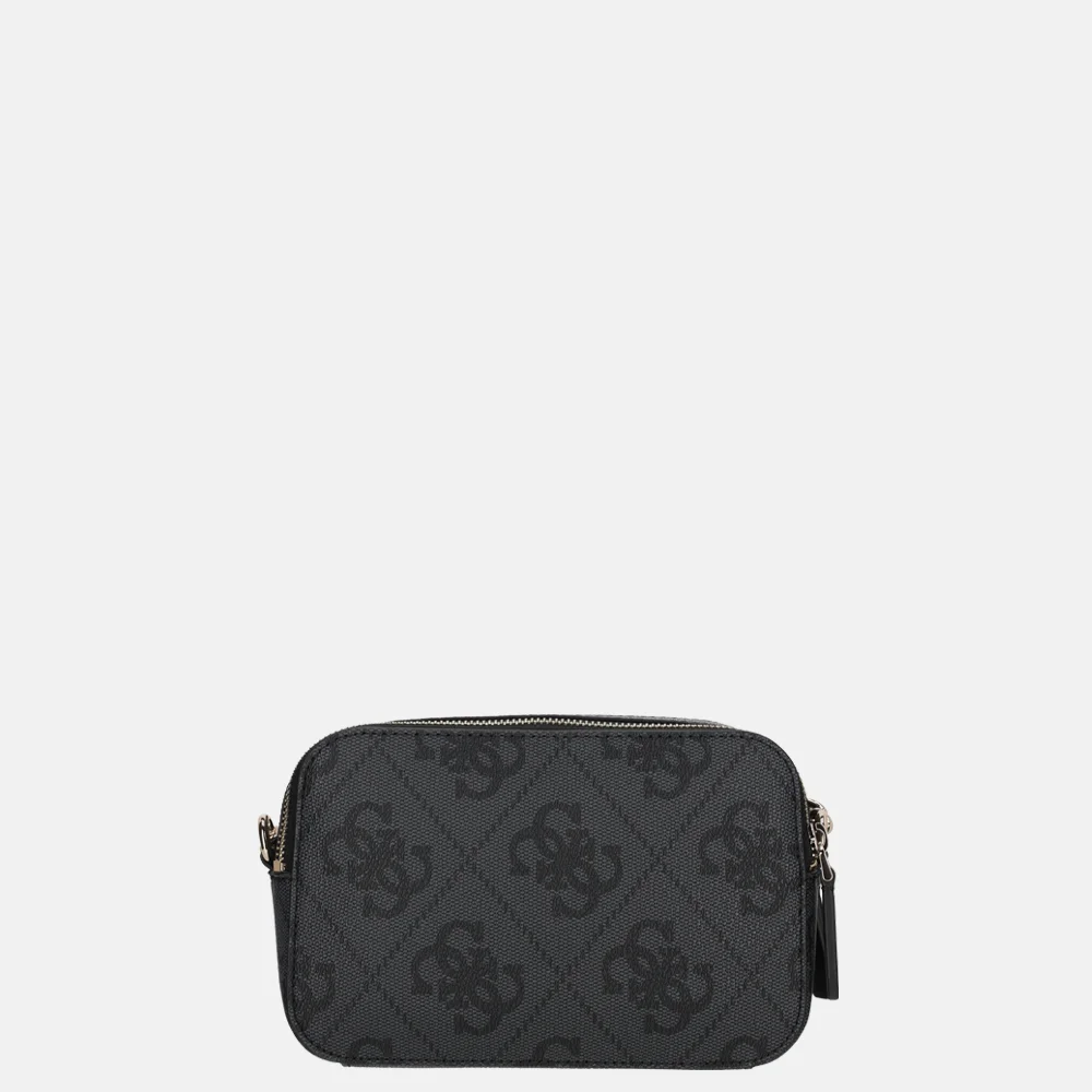 Guess Noelle II crossbody camera bag handtas coal logo bij Duifhuizen