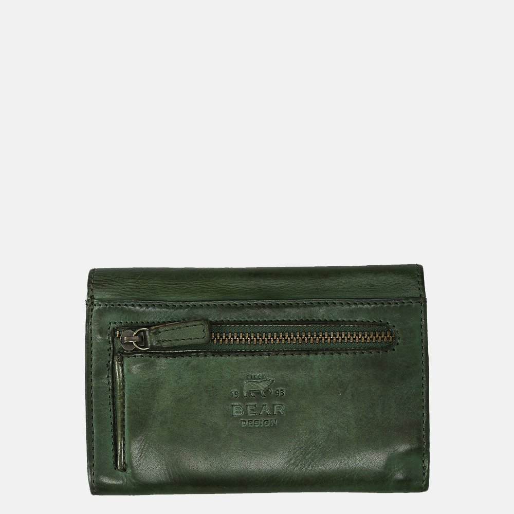 Bear Design Flappie portemonnee olive bij Duifhuizen