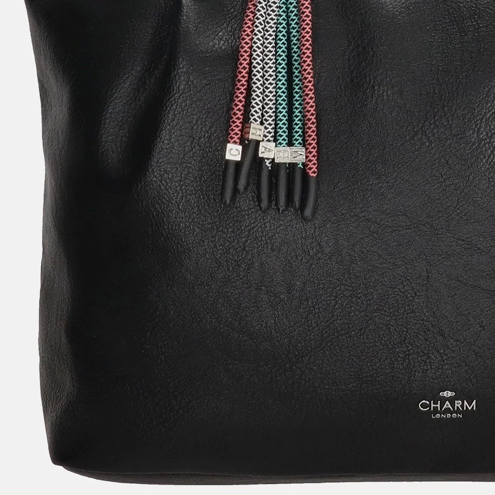 Charm London Tottingham shopper L black bij Duifhuizen