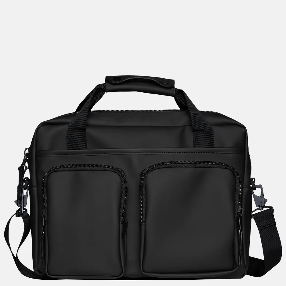 Rains Texel Tech laptoptas 15 inch black bij Duifhuizen