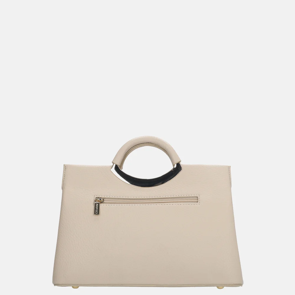 Charm London handtas beugel beige bij Duifhuizen
