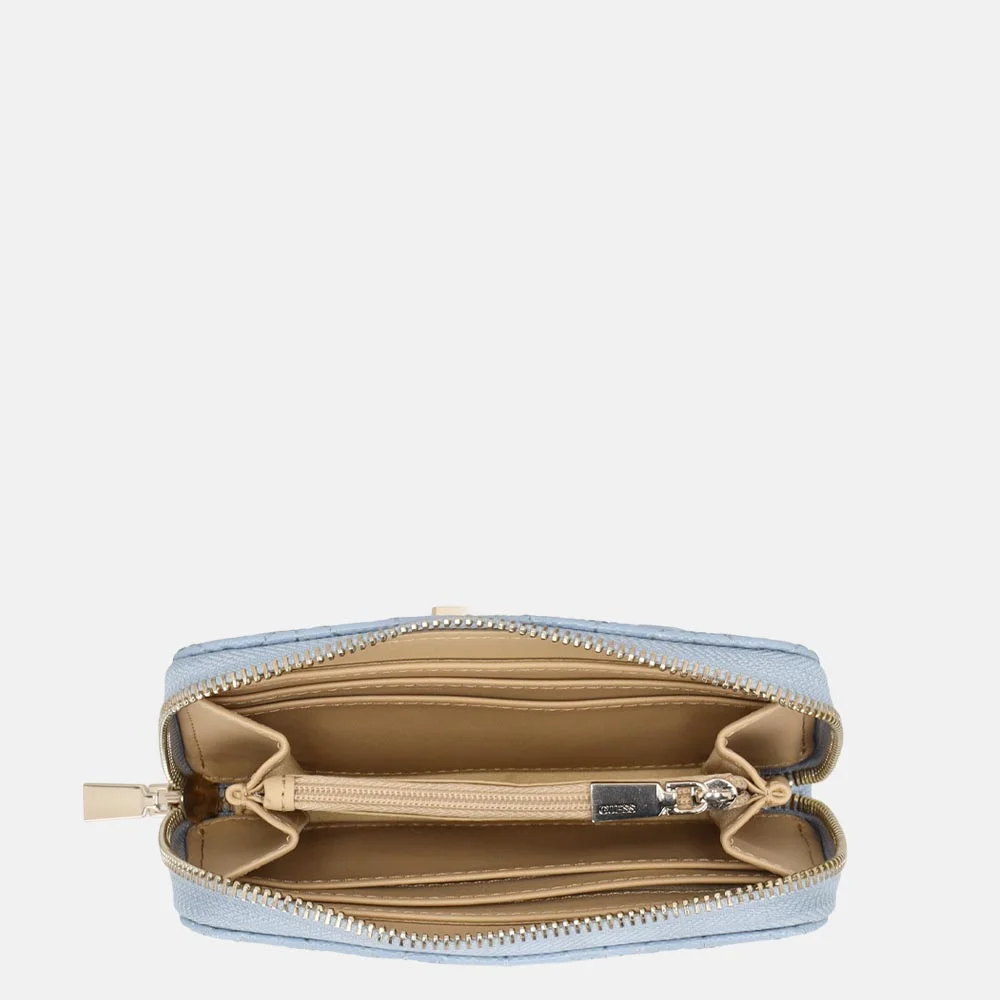 Guess Stacey portemonnee M light blue bij Duifhuizen