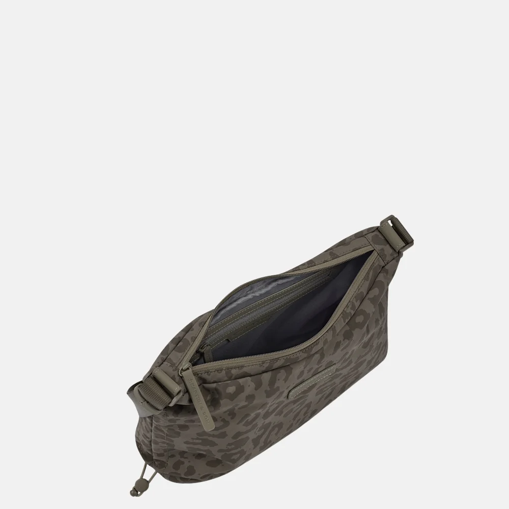 Kapten & Son Skara LEO crossbody tas S dark leopard bij Duifhuizen